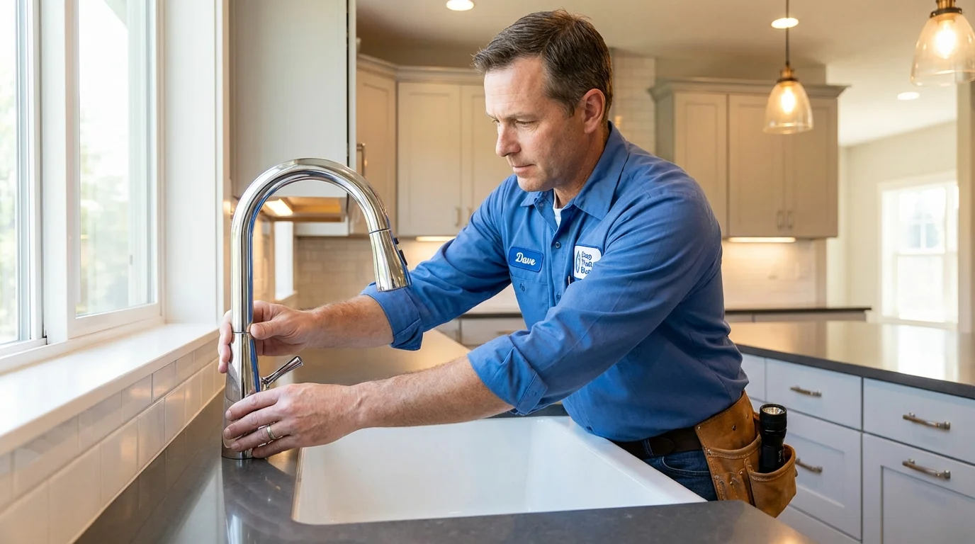 Kitchen faucet installation by Johns Plumbing LLC in Defiance